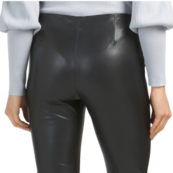 Anne Klein Faux Leather Pull on Leggins - Picture 4 of 16